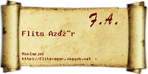 Flits Azár névjegykártya